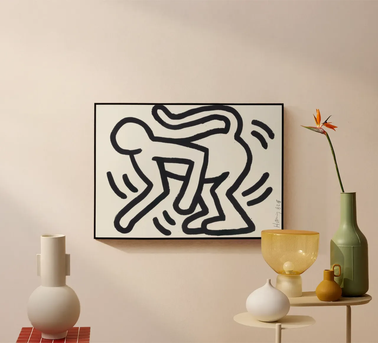 Stampa pop art di Keith Haring Monkey Man plexiglass da ClubArt