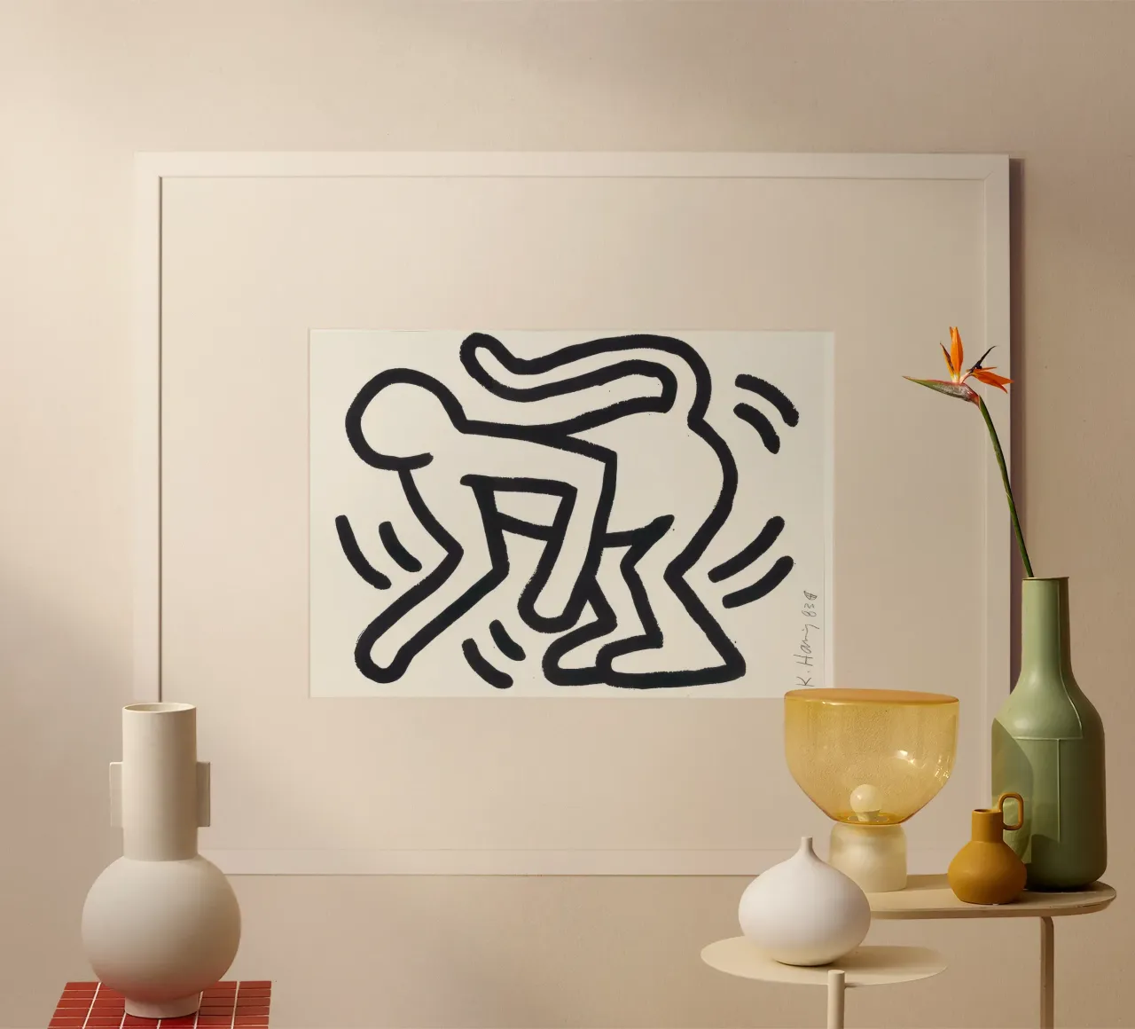 Stampa pop art di Keith Haring Monkey Man poster da ClubArt