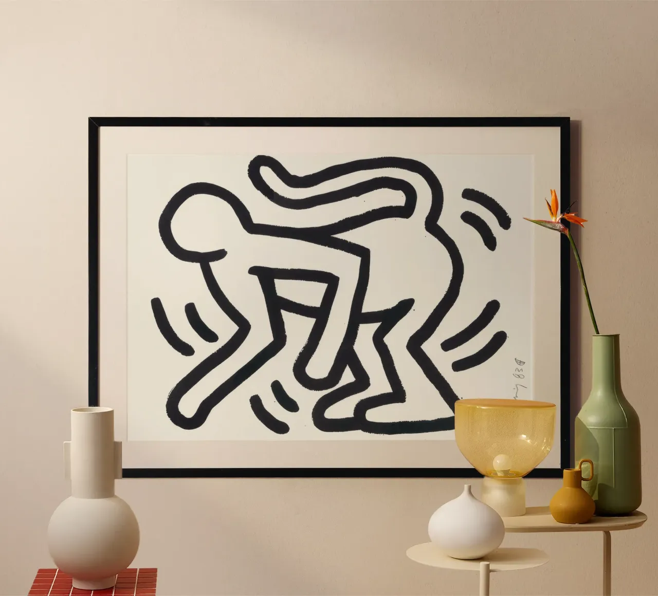 Stampa pop art di Keith Haring Monkey Man poster da ClubArt