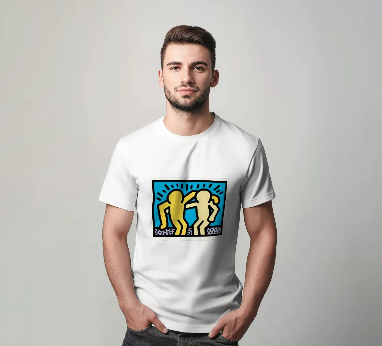 Keith Haring Pop Shop Amicizia Pop Art t-shirt da ClubArt