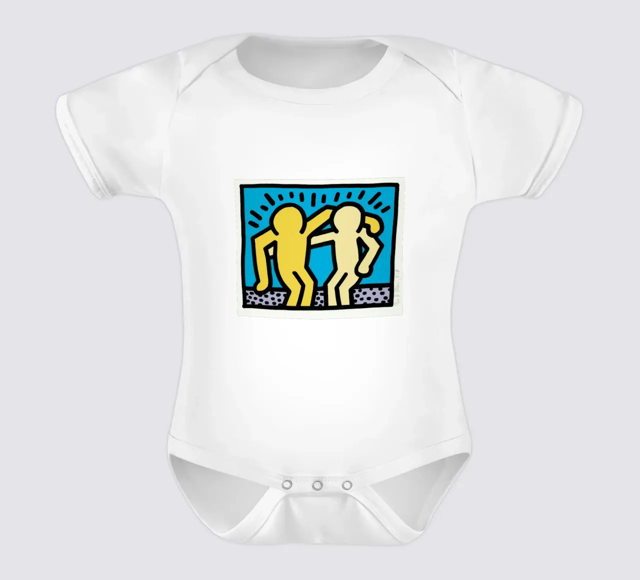 Keith Haring Pop Shop Amicizia Pop Art body neonato maniche corte da ClubArt