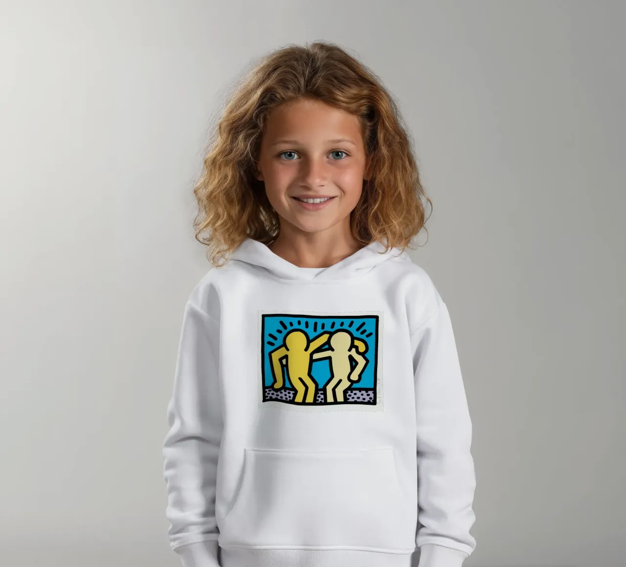 Keith Haring Pop Shop Amicizia Pop Art felpa bambino con cappuccio da ClubArt