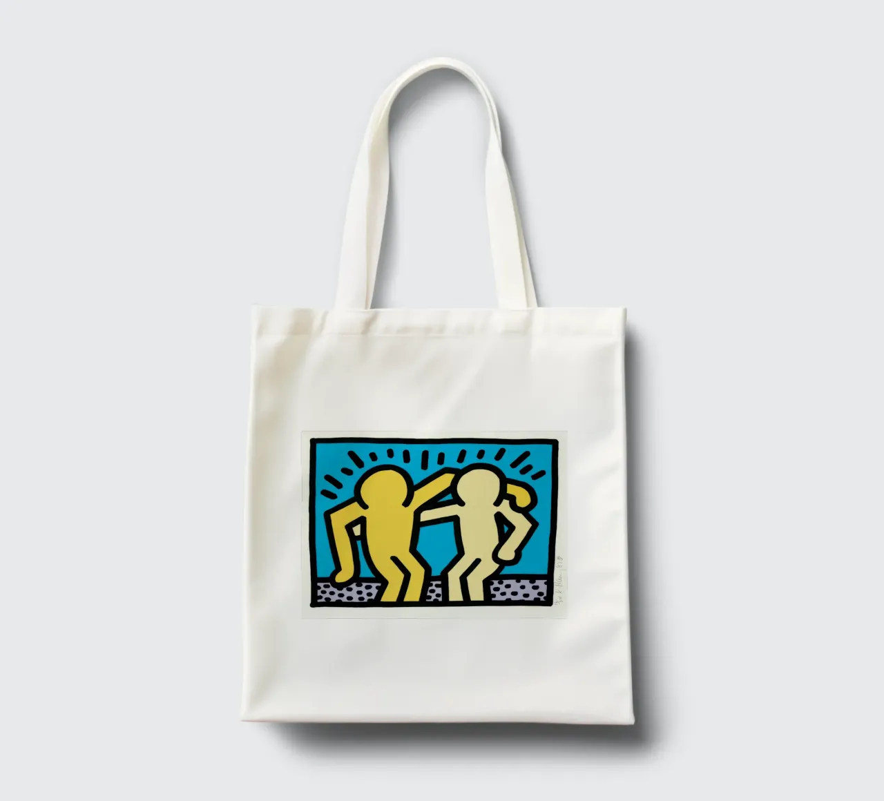 Keith Haring Pop Shop Amicizia Pop Art borsa in juta da ClubArt
