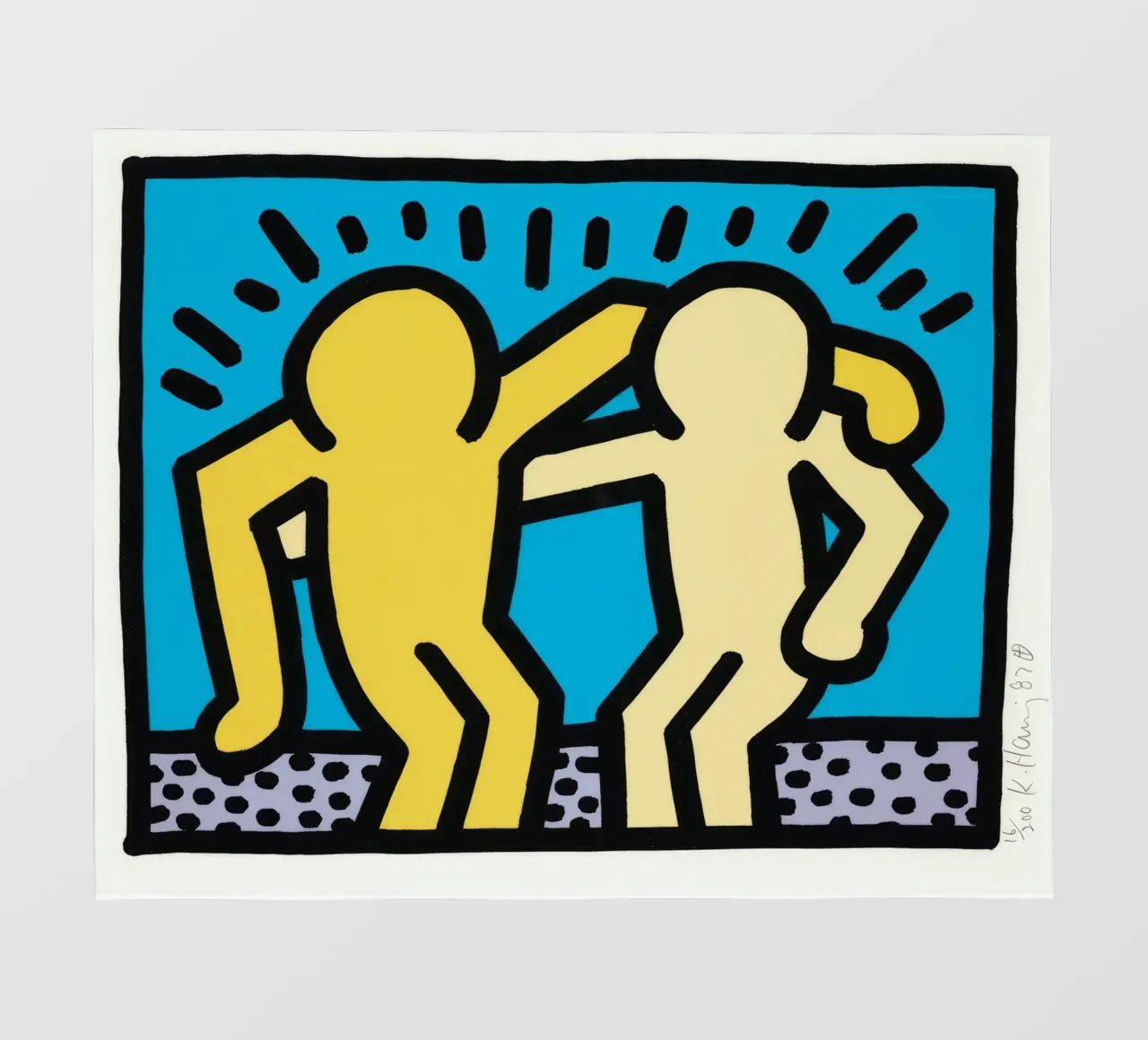 Keith Haring Pop Shop Amicizia Pop Art pellicola backlit da ClubArt