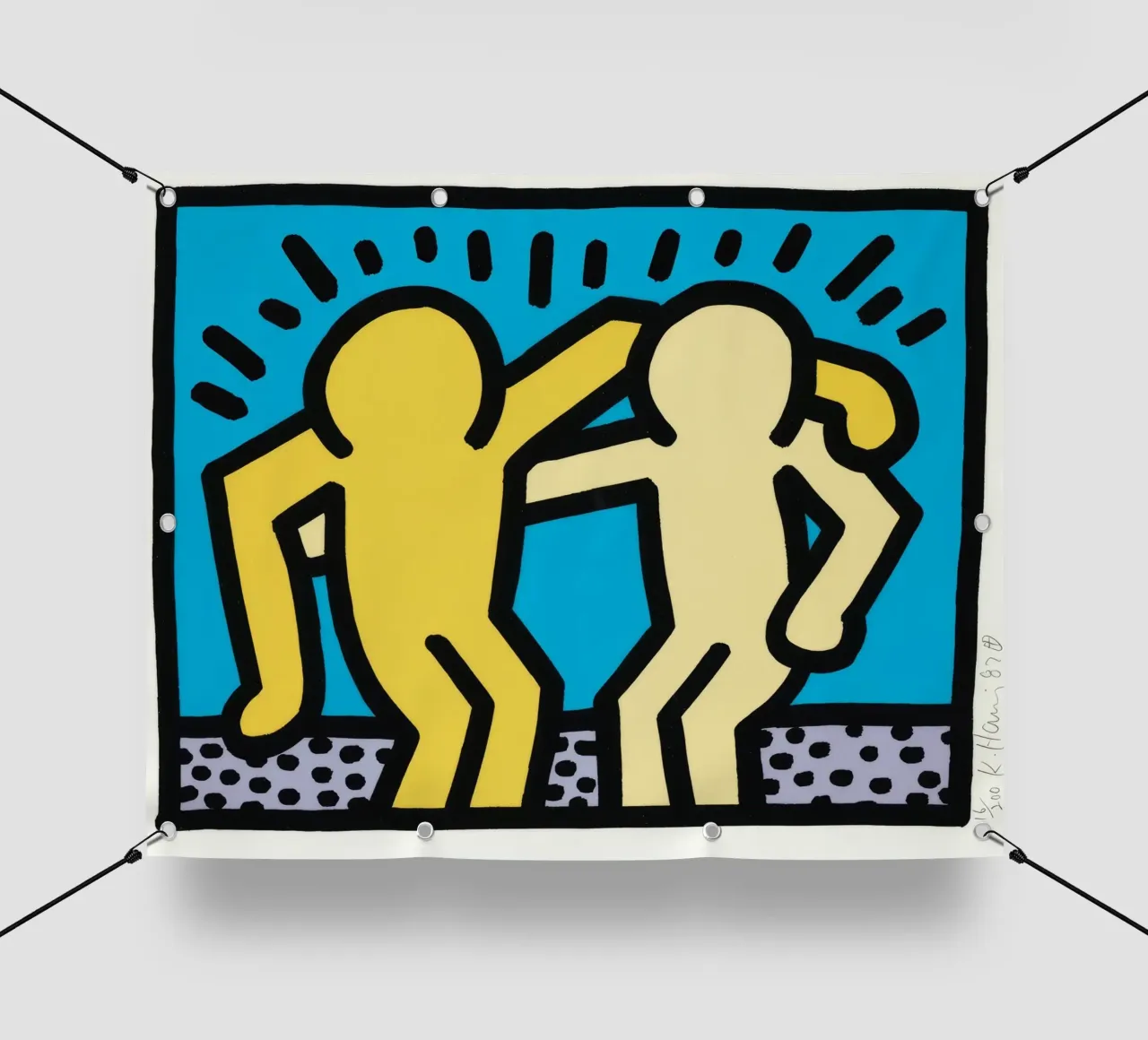 Keith Haring Pop Shop Amicizia Pop Art telo in pvc da ClubArt