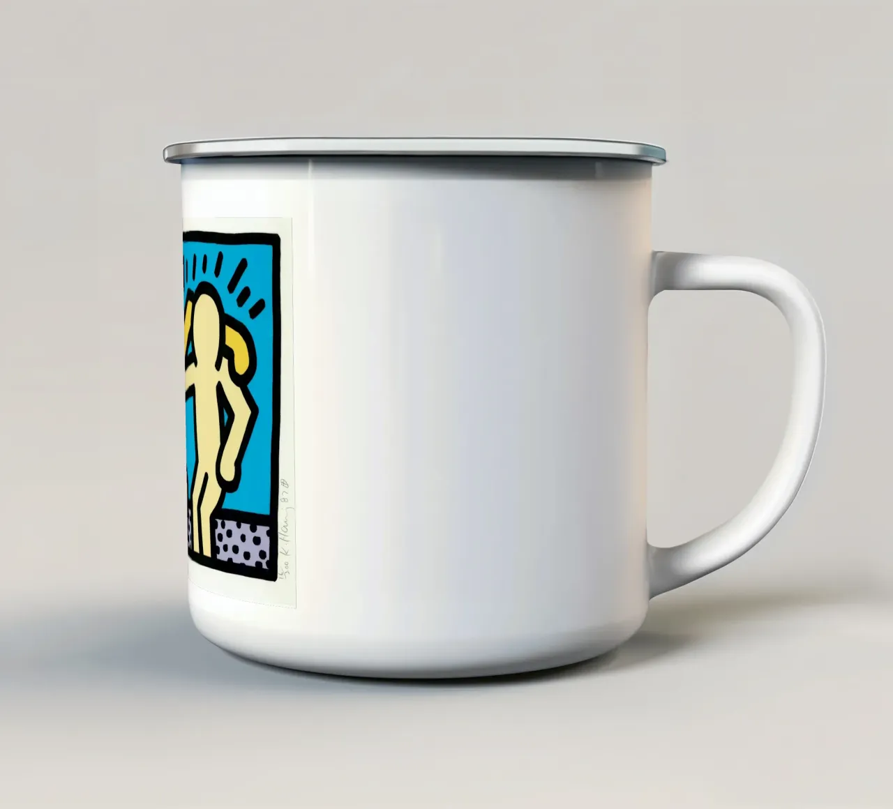 Keith Haring Pop Shop Amicizia Pop Art tazza in smalto da ClubArt