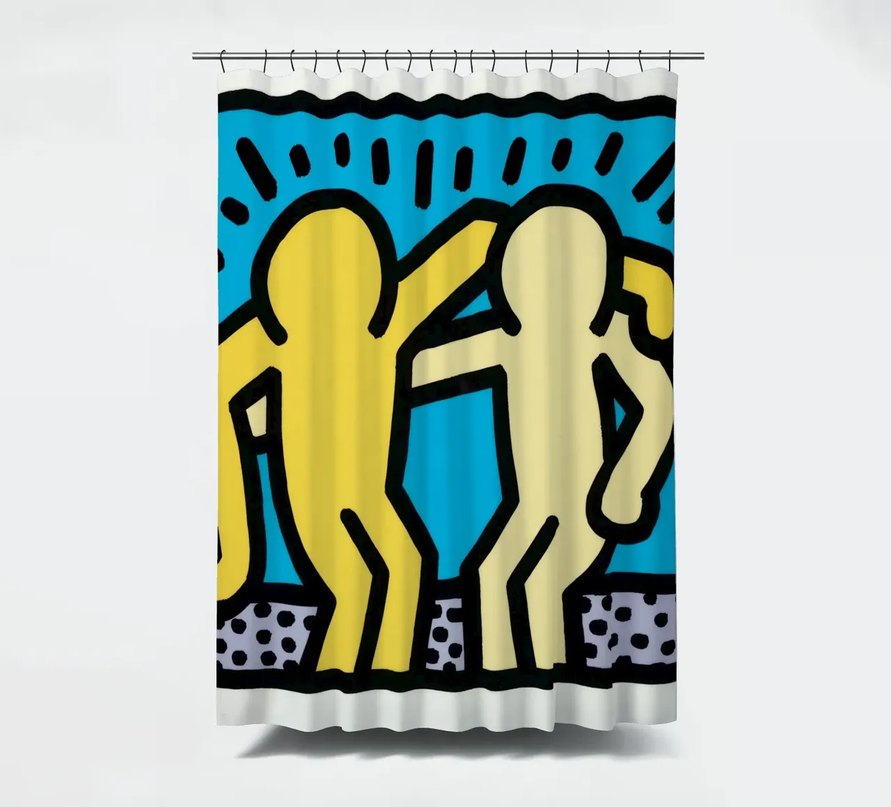 Keith Haring Pop Shop Amicizia Pop Art tenda da doccia da ClubArt