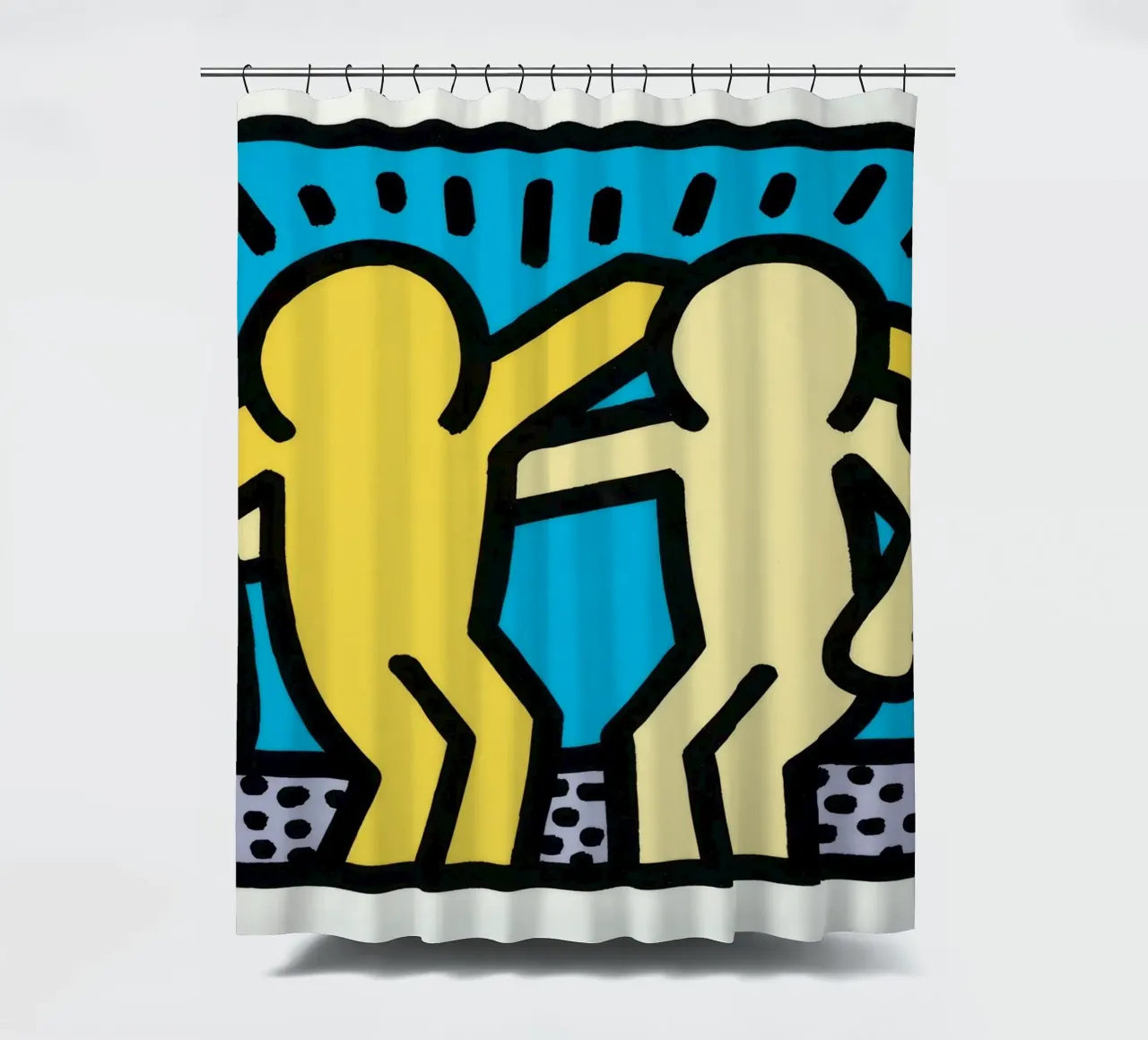 Keith Haring Pop Shop Amicizia Pop Art tenda da doccia da ClubArt