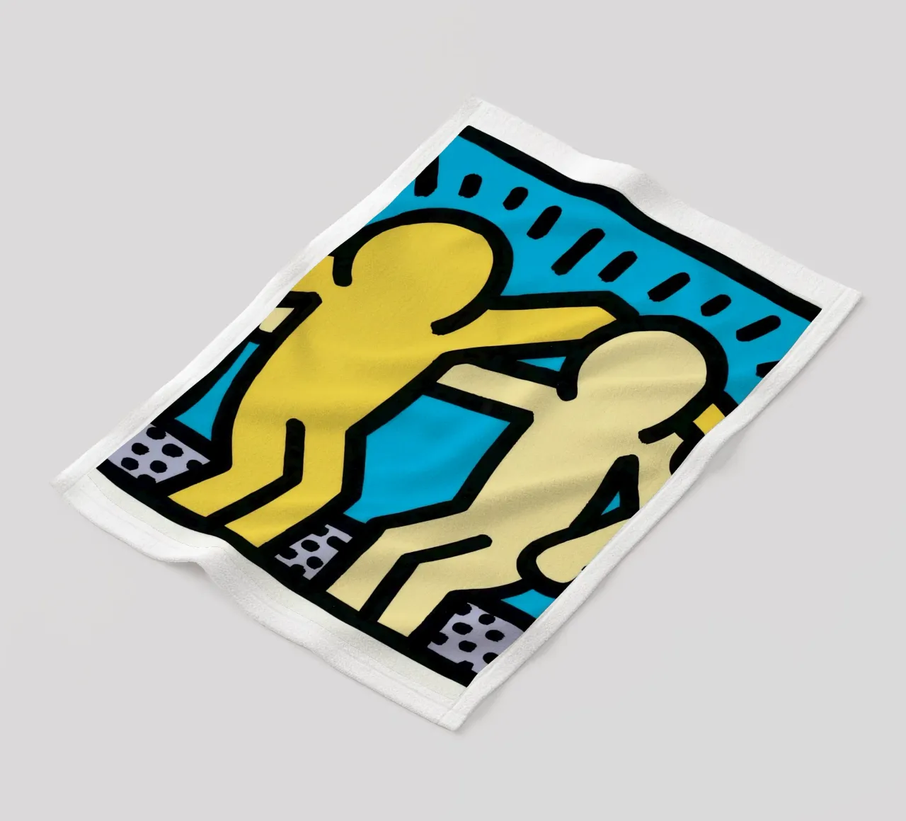 Keith Haring Pop Shop Amicizia Pop Art coperta in pile da ClubArt