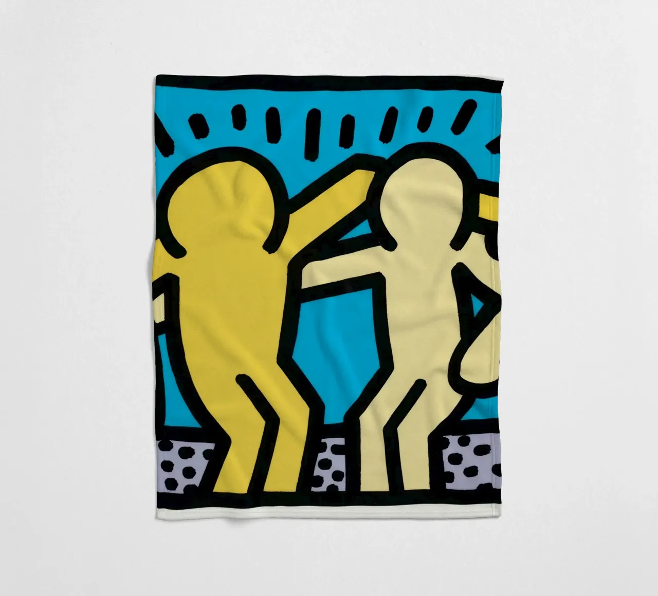 Keith Haring Pop Shop Amicizia Pop Art coperta in pile da ClubArt