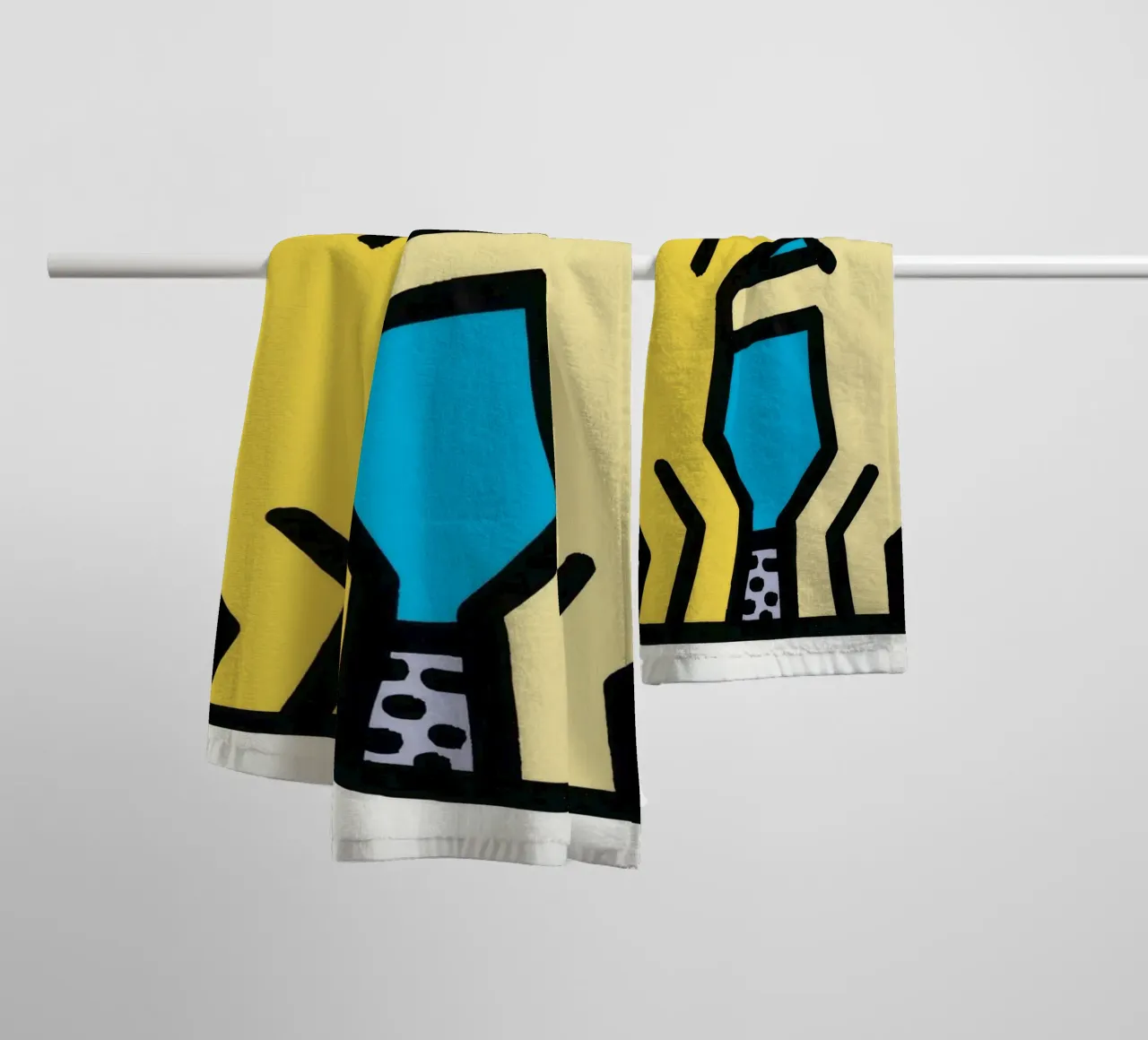 Keith Haring Pop Shop Amicizia Pop Art asciugamano da bagno da ClubArt