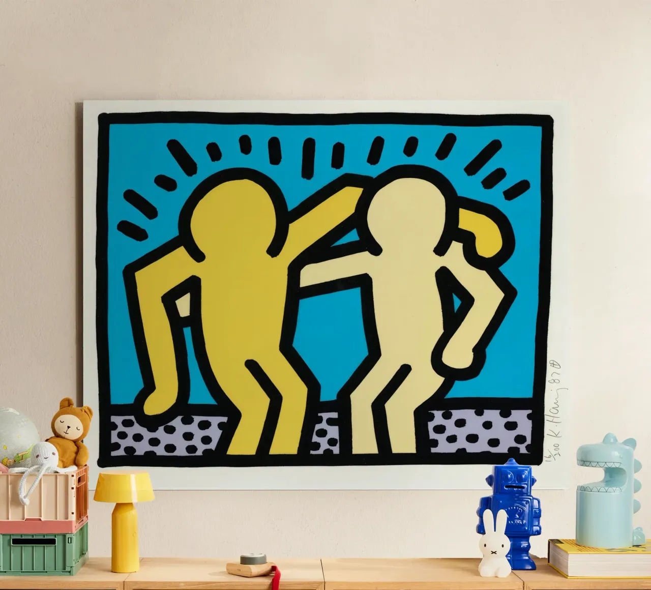 Keith Haring Pop Shop Amicizia Pop Art alluminio dibond da ClubArt