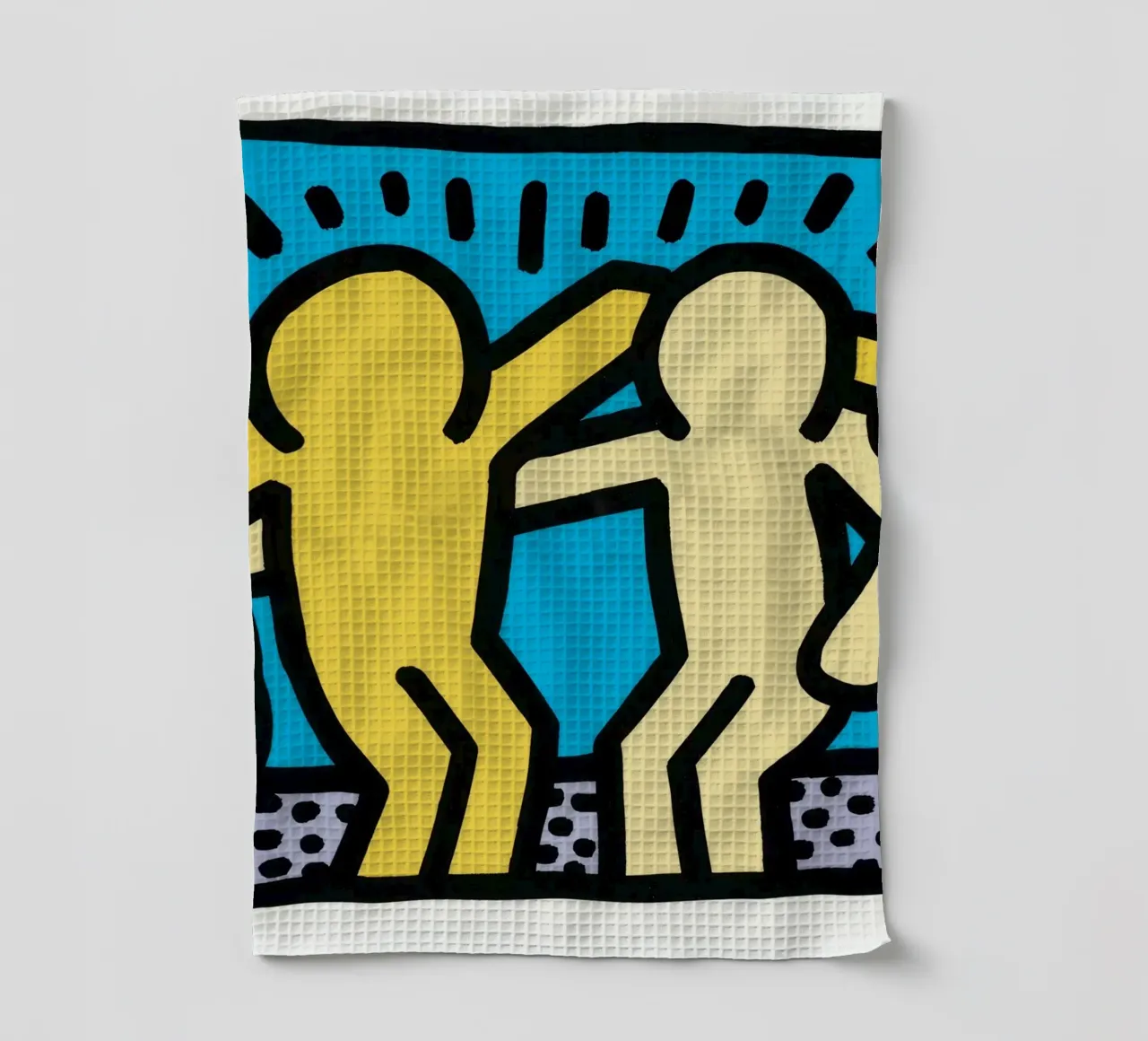 Keith Haring Pop Shop Amicizia Pop Art canovaccio da cucina da ClubArt