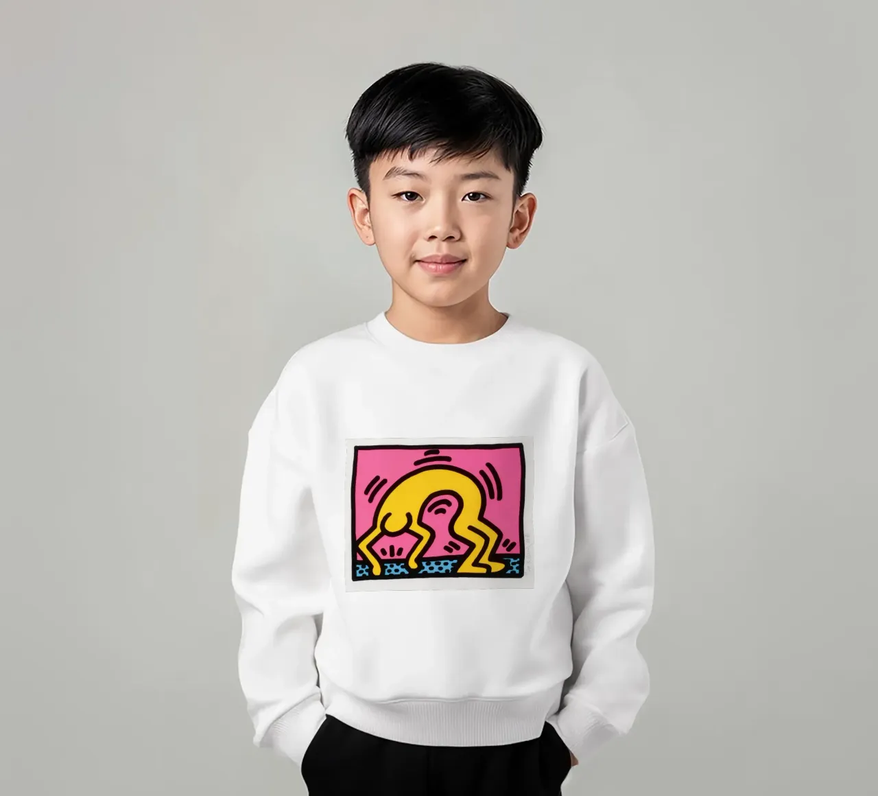 Stampa pop art di Keith Haring Pop Shop II felpa bambino da ClubArt