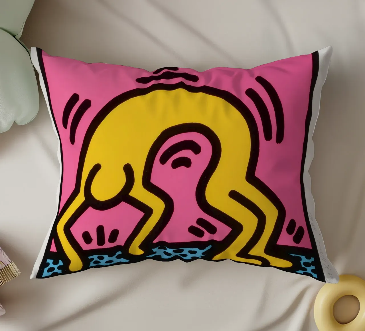 Stampa pop art di Keith Haring Pop Shop II cuscino da ClubArt