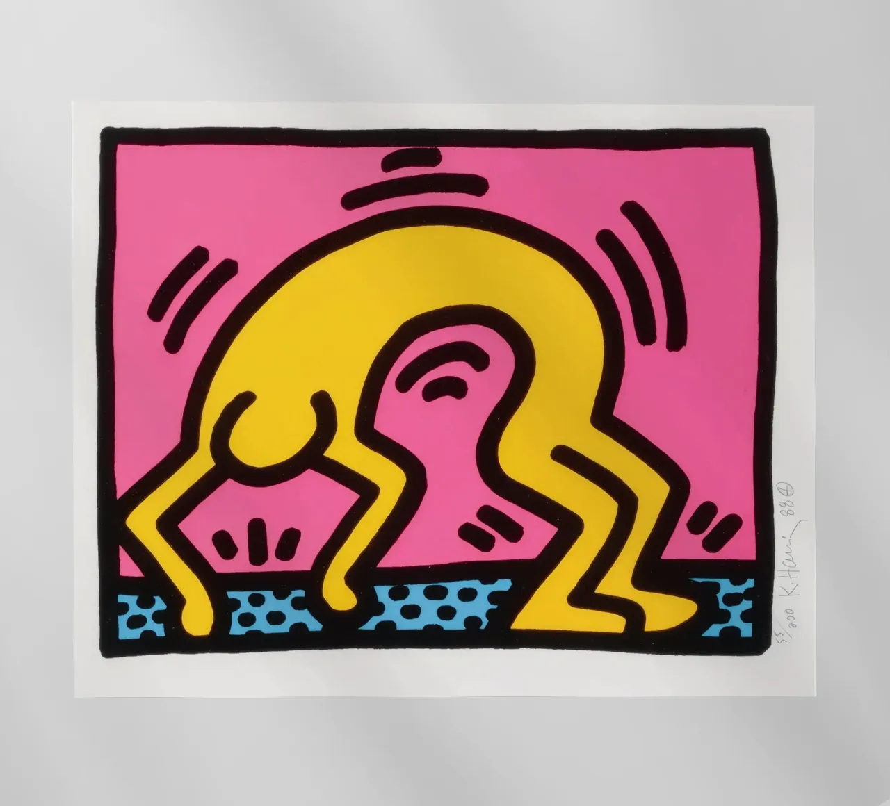 Stampa pop art di Keith Haring Pop Shop II pellicola backlit da ClubArt