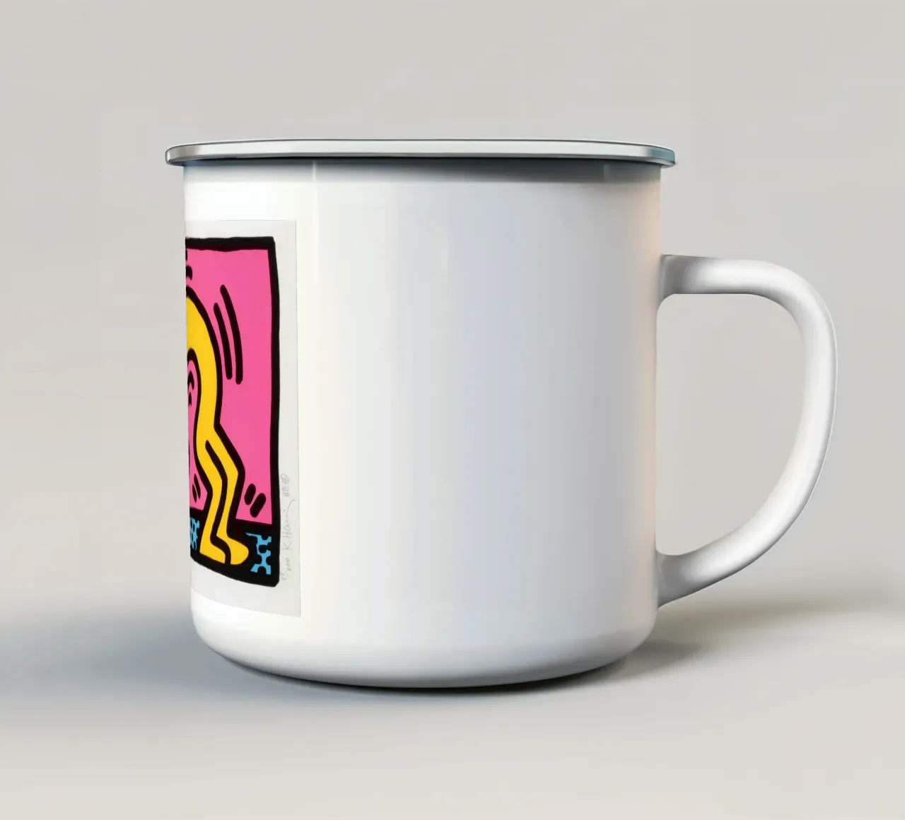 Keith Haring Pop Shop II Pop Art Print emaille mok van ClubArt