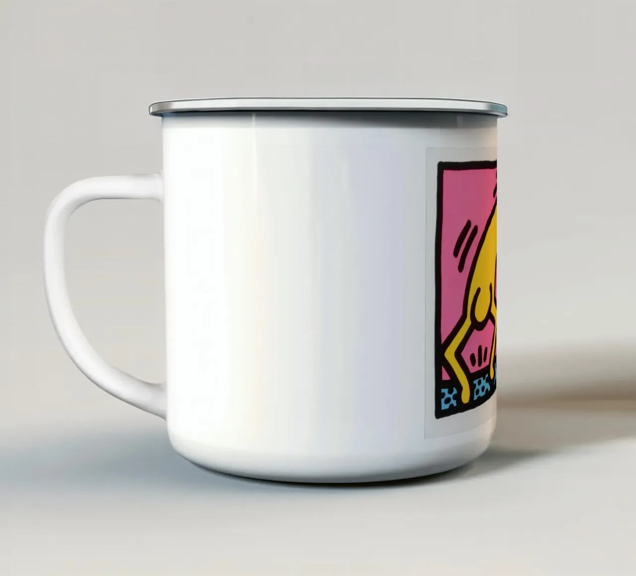 Keith Haring Pop Shop II Pop Art Print emaille mok van ClubArt