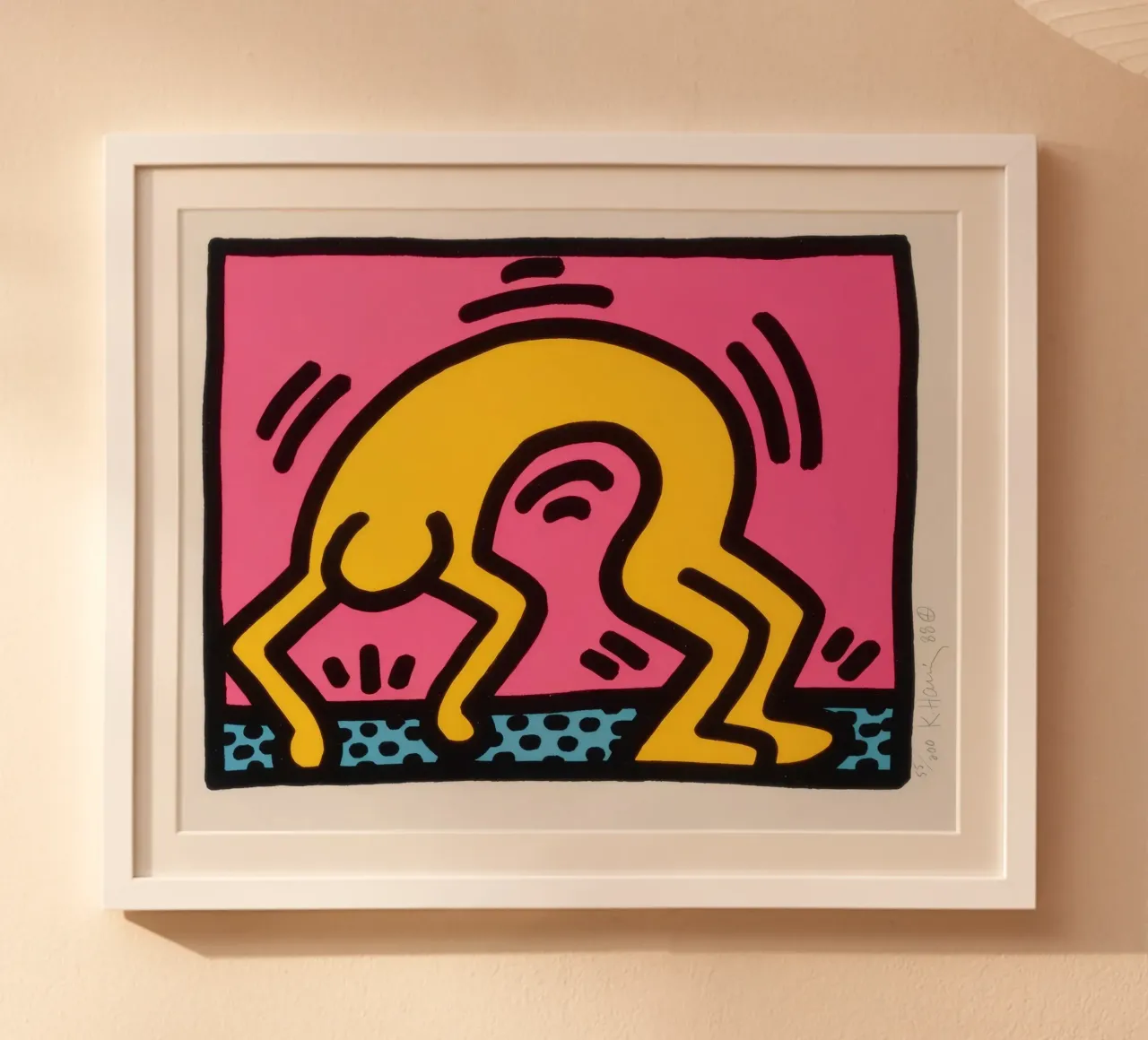 Stampa pop art di Keith Haring Pop Shop II poster con telaio in plastica da ClubArt