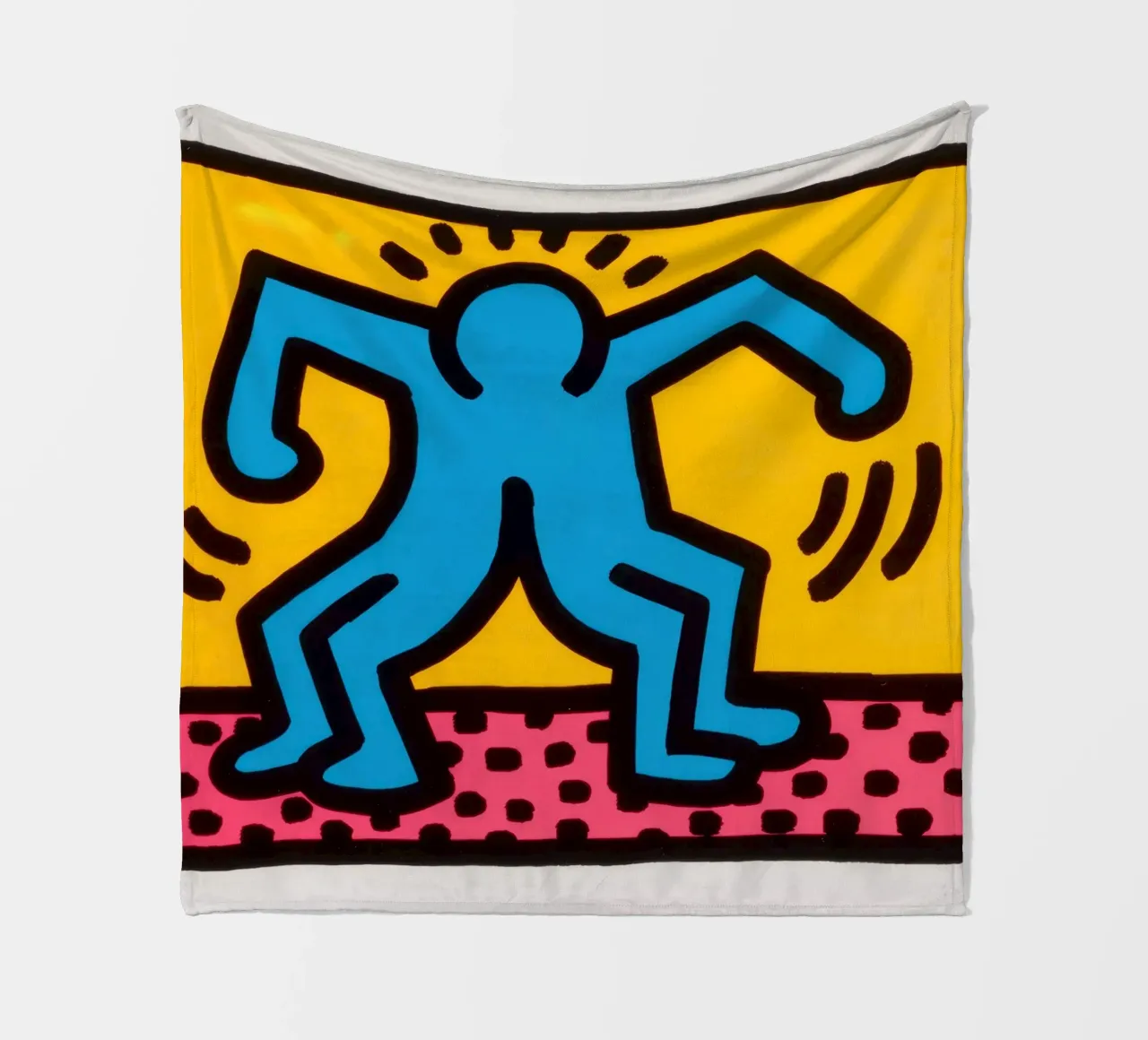 Keith Haring Pop Shop II Danza Pop Art coperta in pile da ClubArt