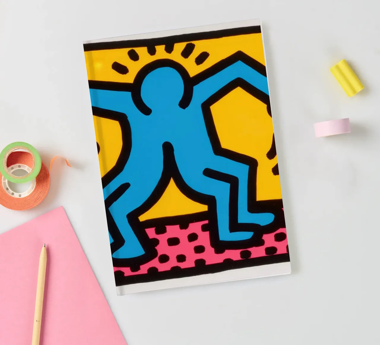 Keith Haring Pop Shop II Dancing Pop Art notebook by ClubArt