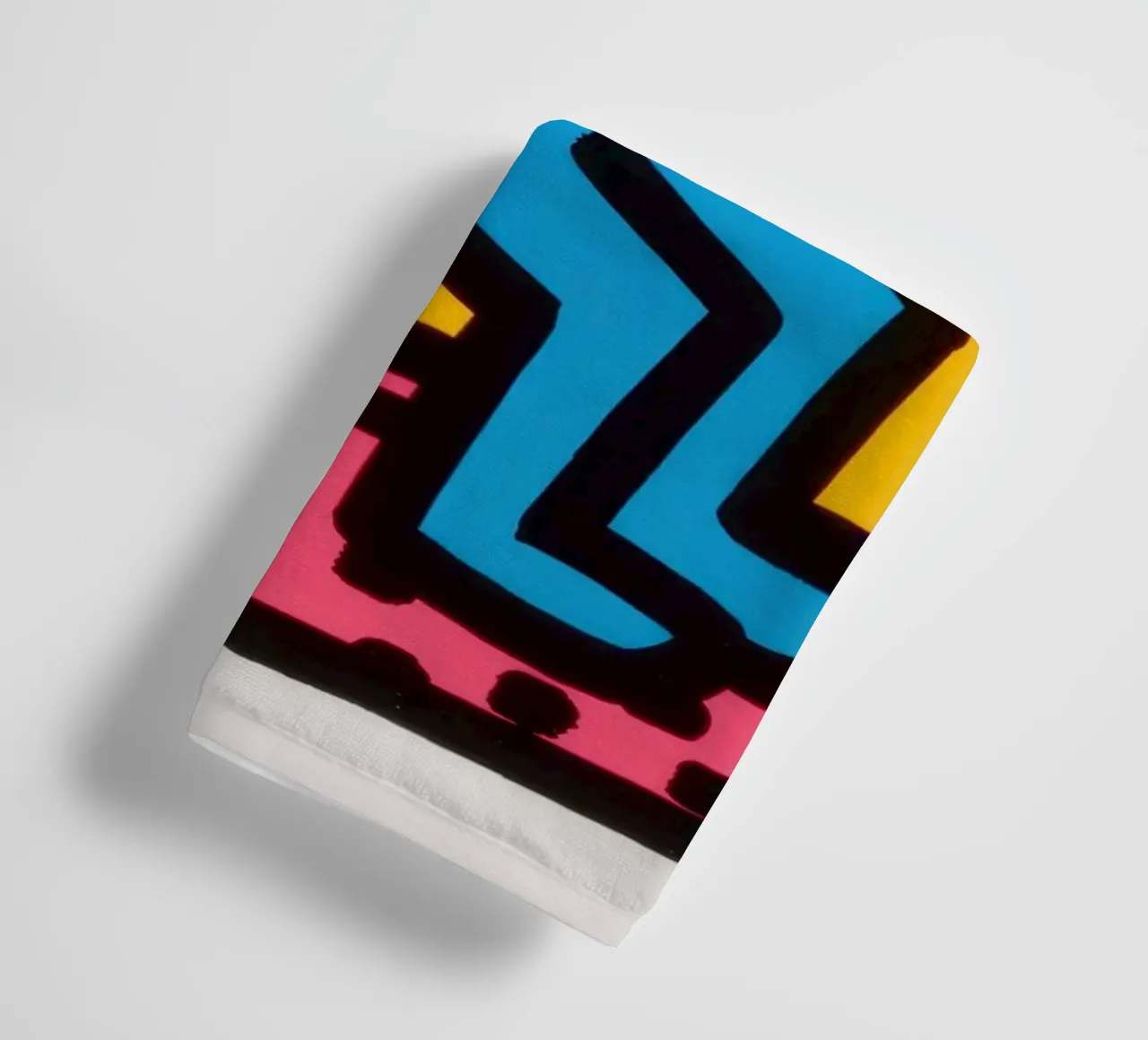 Keith Haring Popwinkel II Dansende Pop Art badhanddoek van ClubArt
