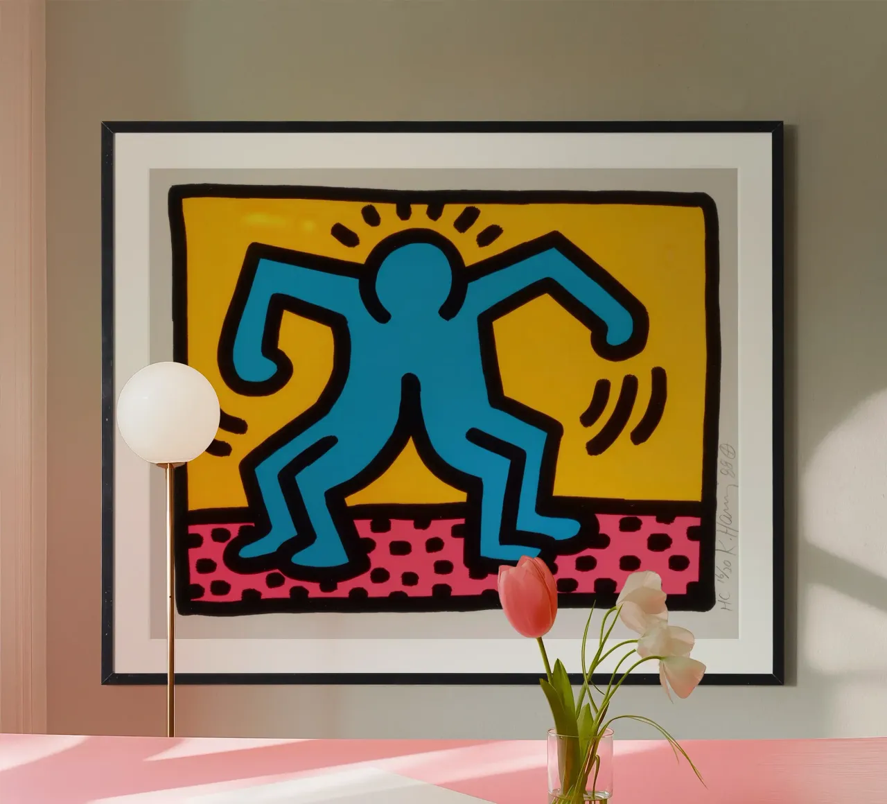 Keith Haring Pop Shop II Danza Pop Art poster con telaio in plastica da ClubArt