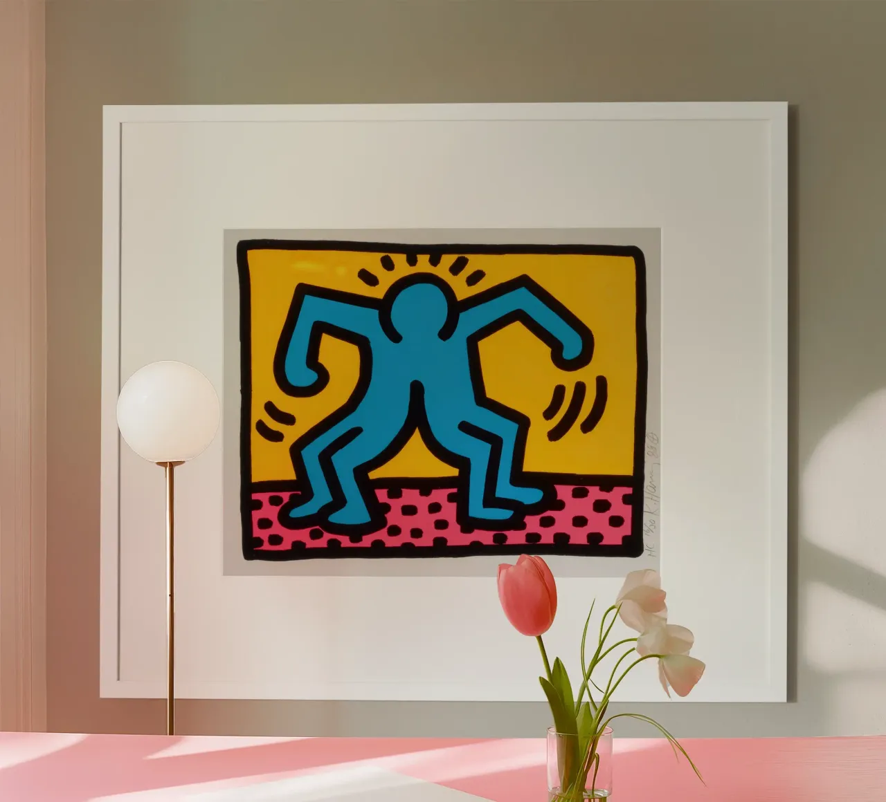 Keith Haring Pop Shop II Danza Pop Art poster con telaio in plastica da ClubArt