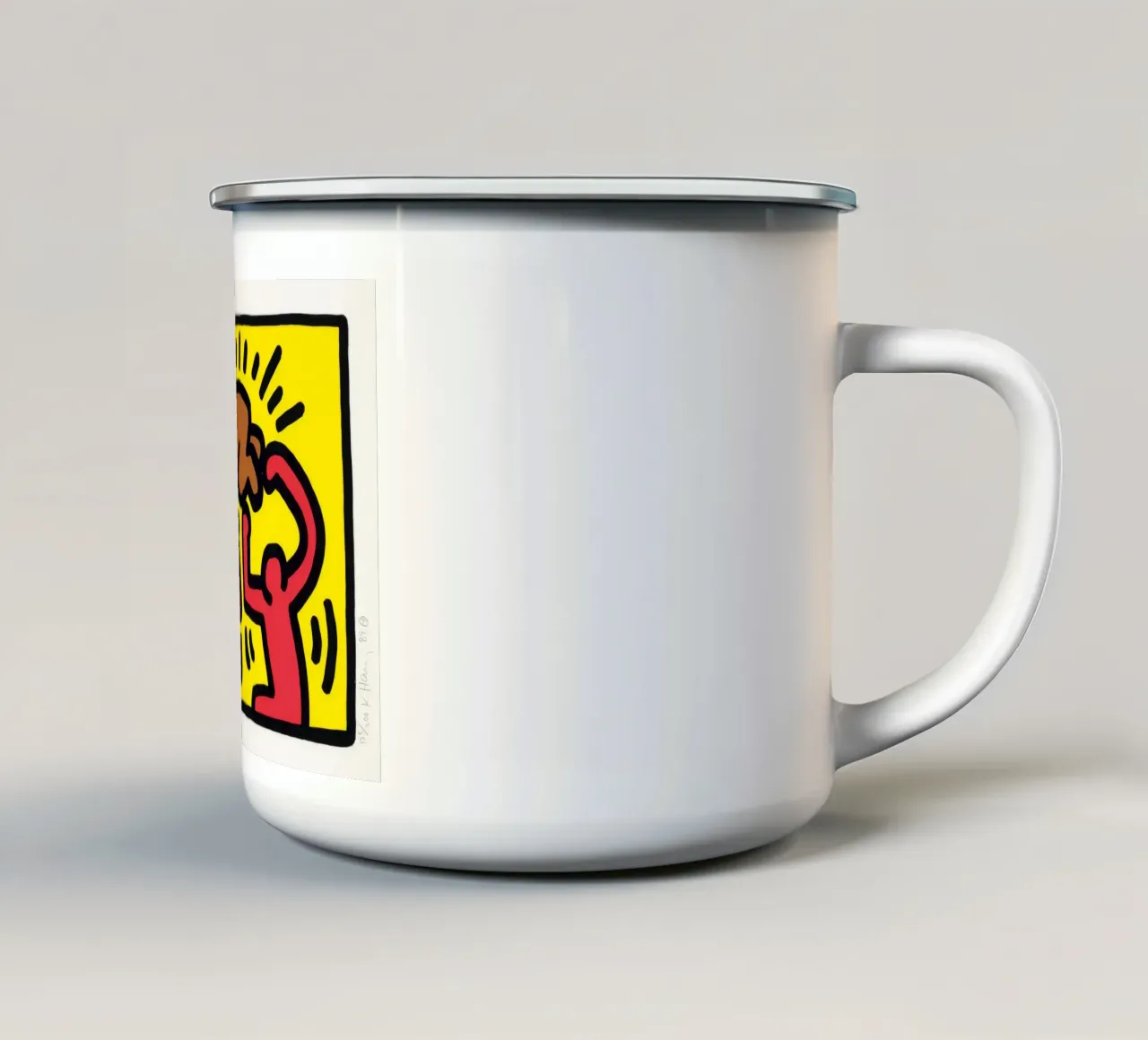 Keith Haring Pop Shop IV Poster bambino radioso tazza in smalto da ClubArt
