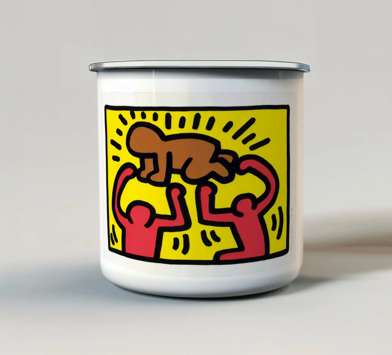 Keith Haring Pop Shop IV Poster bambino radioso tazza in smalto da ClubArt