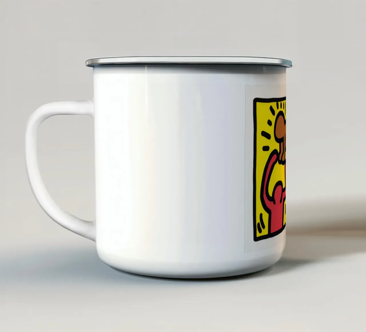Keith Haring Pop Shop IV Poster bambino radioso tazza in smalto da ClubArt