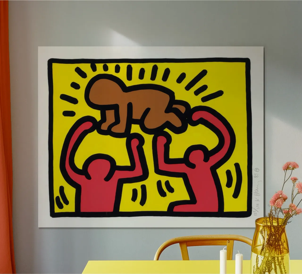 Keith Haring Pop Shop IV Poster bambino radioso poster da ClubArt