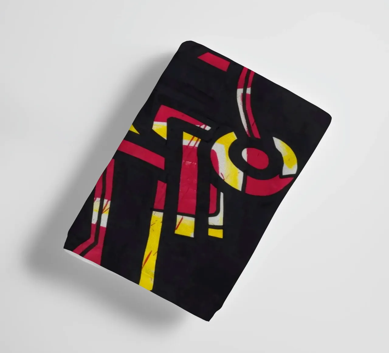 Keith Haring rood-geel-blauw abstracte print badhanddoek van ClubArt