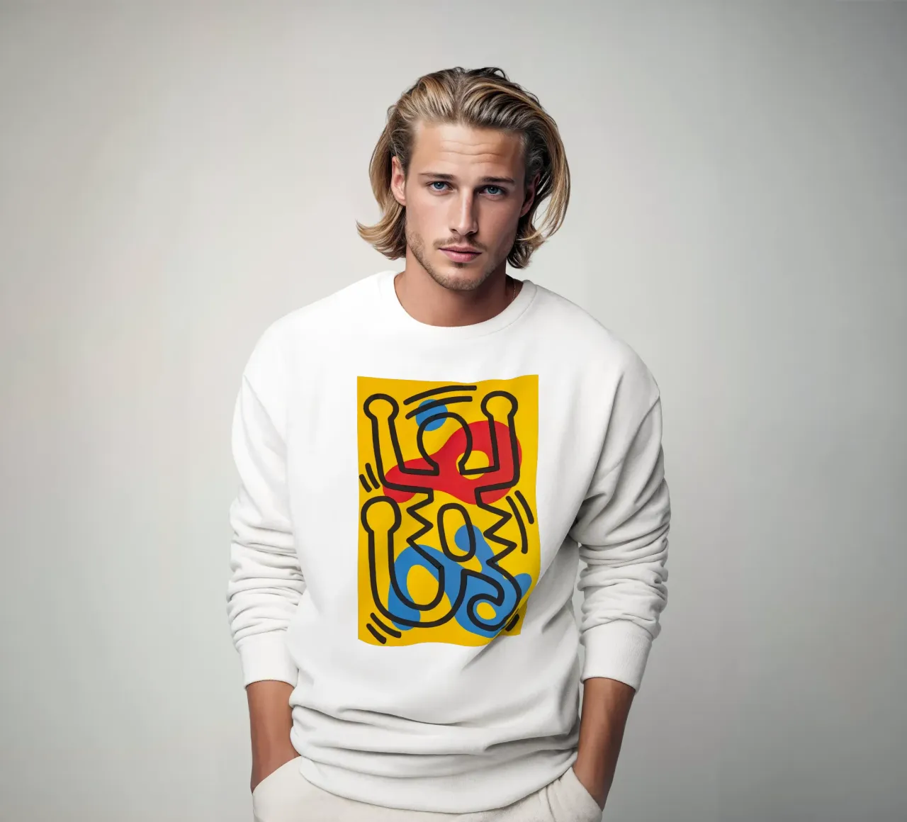 Keith Haring Sin título Arte pop abstracto sudadera de ClubArt