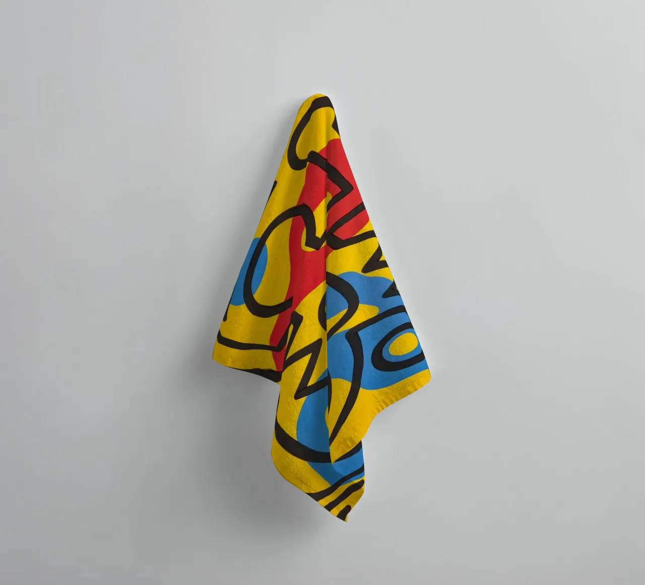 Keith Haring Untitled Abstract Pop Art towel by ClubArt