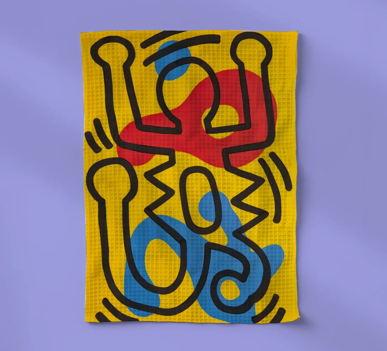 Keith Haring Sans titre Abstrait Pop Art torchon de ClubArt