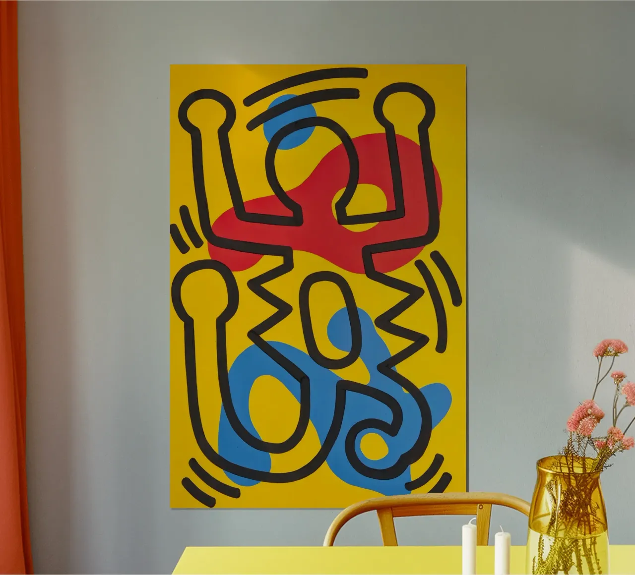 Keith Haring Senza Titolo Arte Pop Astratta poster da ClubArt