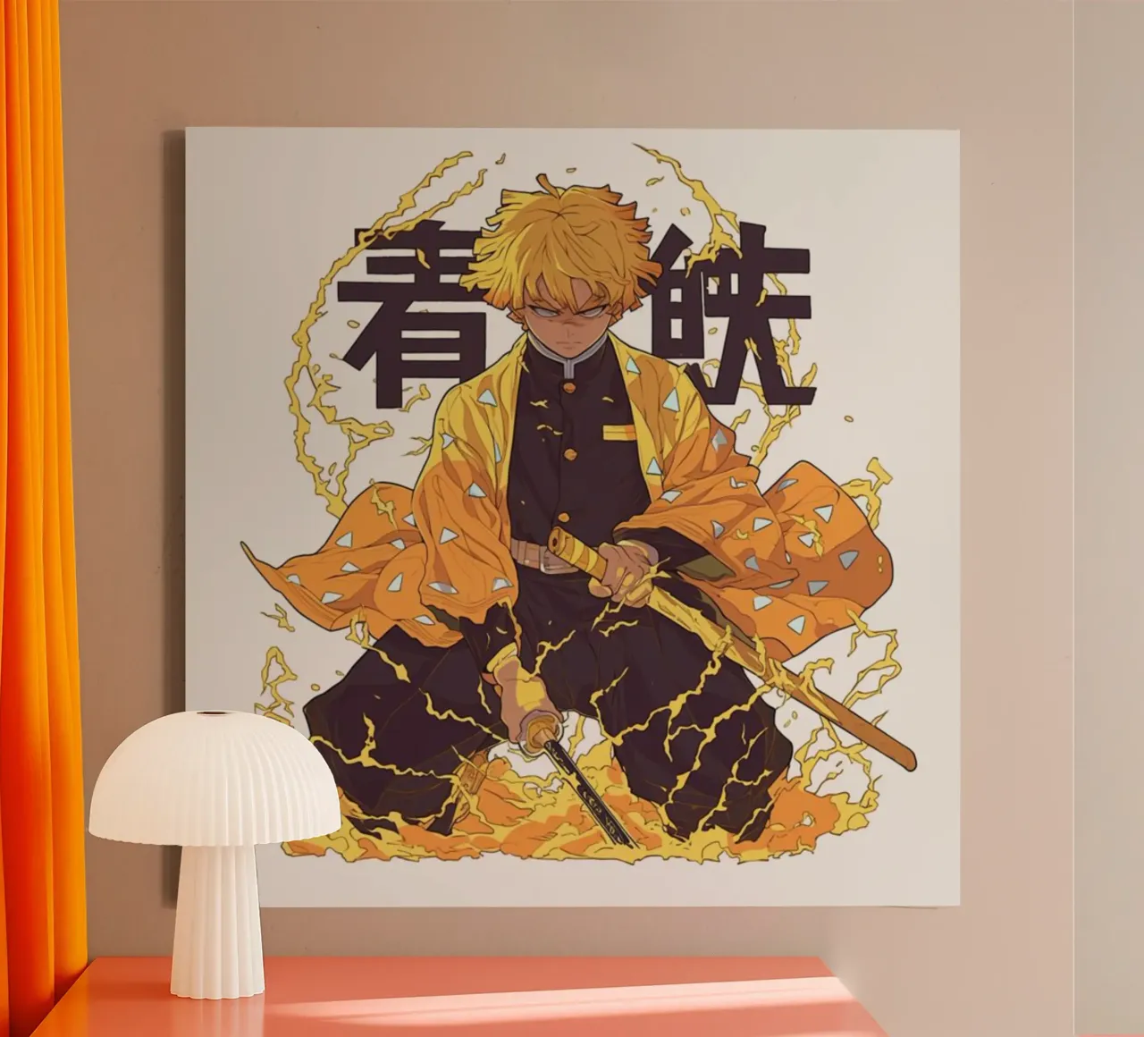 Dämonenjäger Kimetsu No Yaiba Leinwand mit Schattenfugenrahmen von igoshartwrks