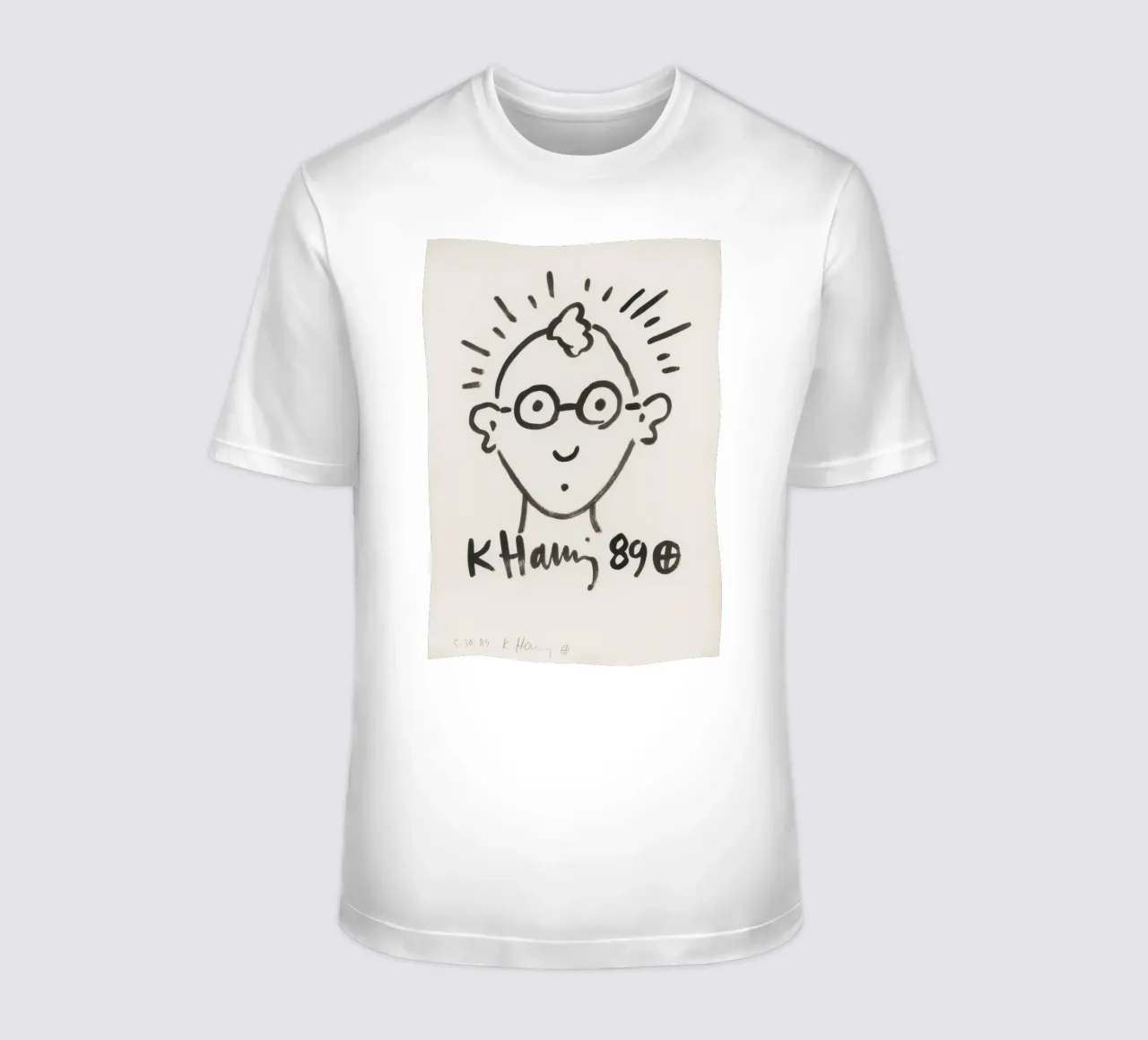 Keith Haring Self-Portrait Line Art Print t-shirt by ClubArt