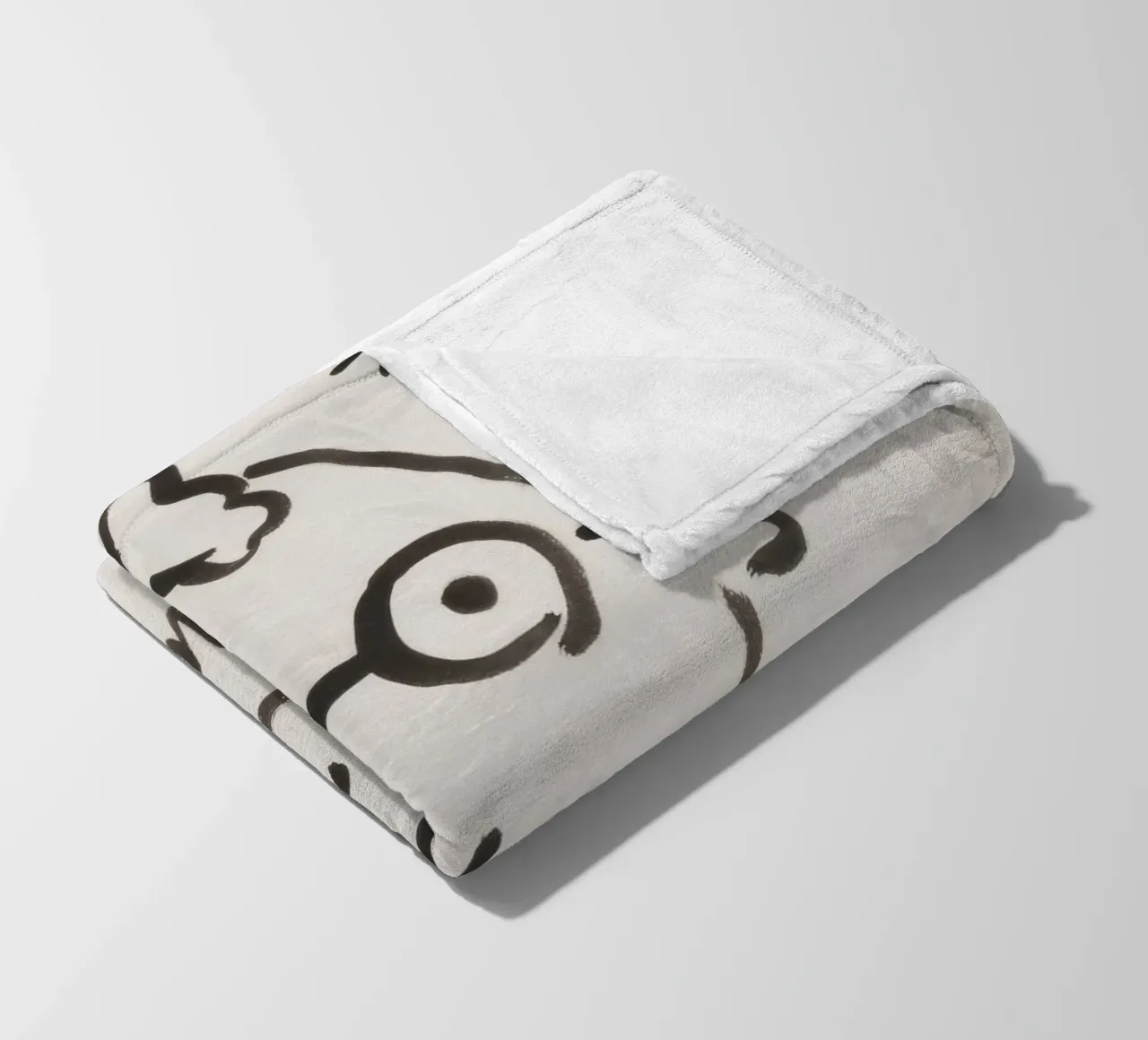 Keith Haring Self-Portrait Line Art Print fleece blanket by ClubArt