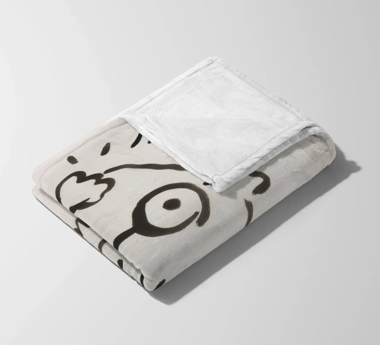 Keith Haring Self-Portrait Line Art Print fleece blanket by ClubArt