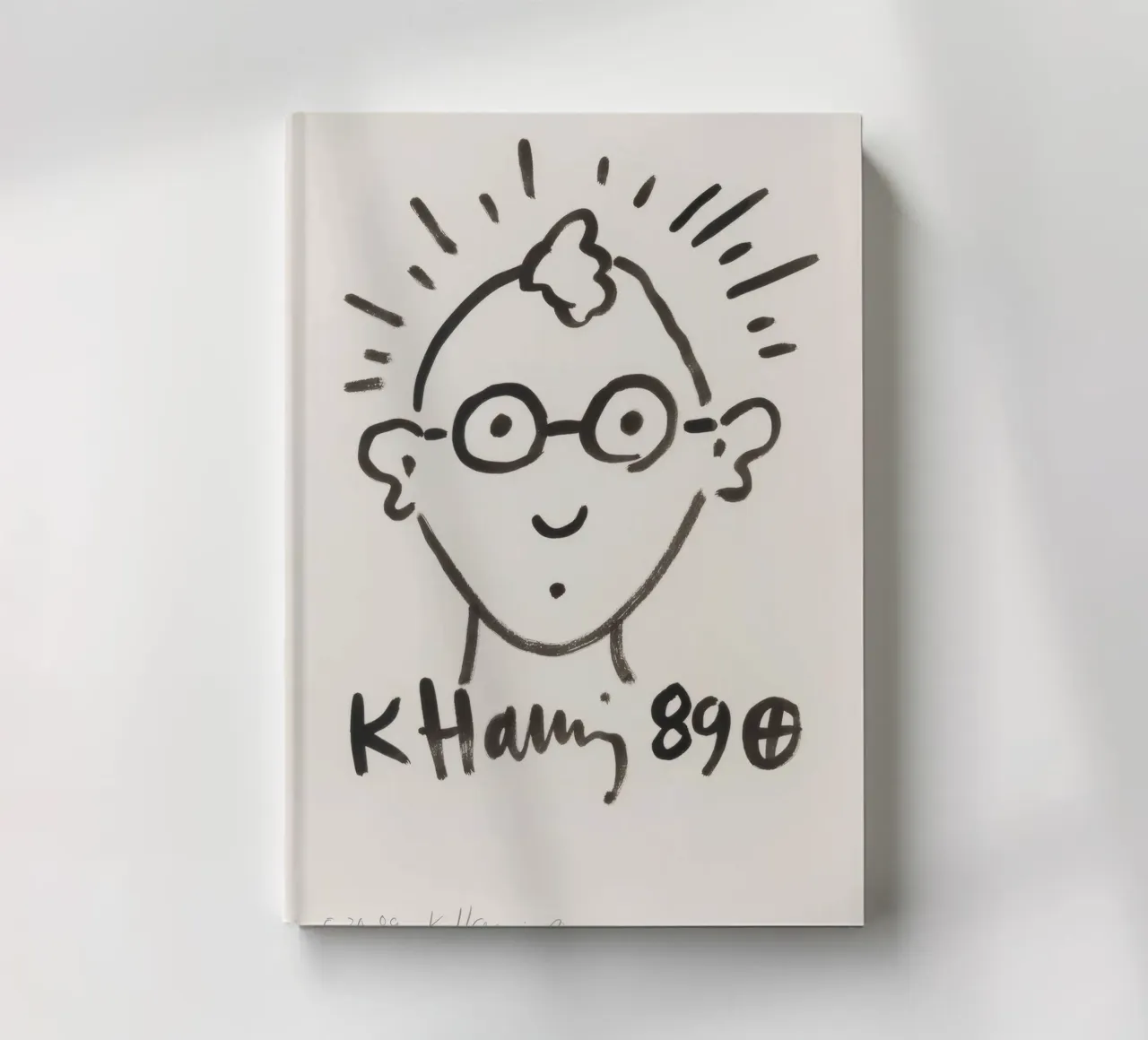Keith Haring Self-Portrait Line Art Print notebook by ClubArt