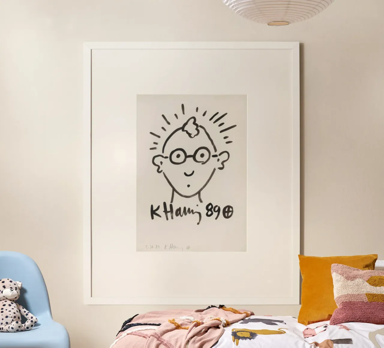 Keith Haring Self-Portrait Line Art Print hahnemühle by ClubArt