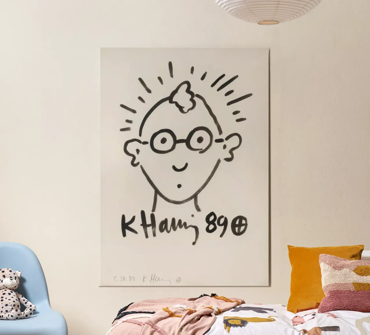 Keith Haring Self-Portrait Line Art Print hahnemühle by ClubArt