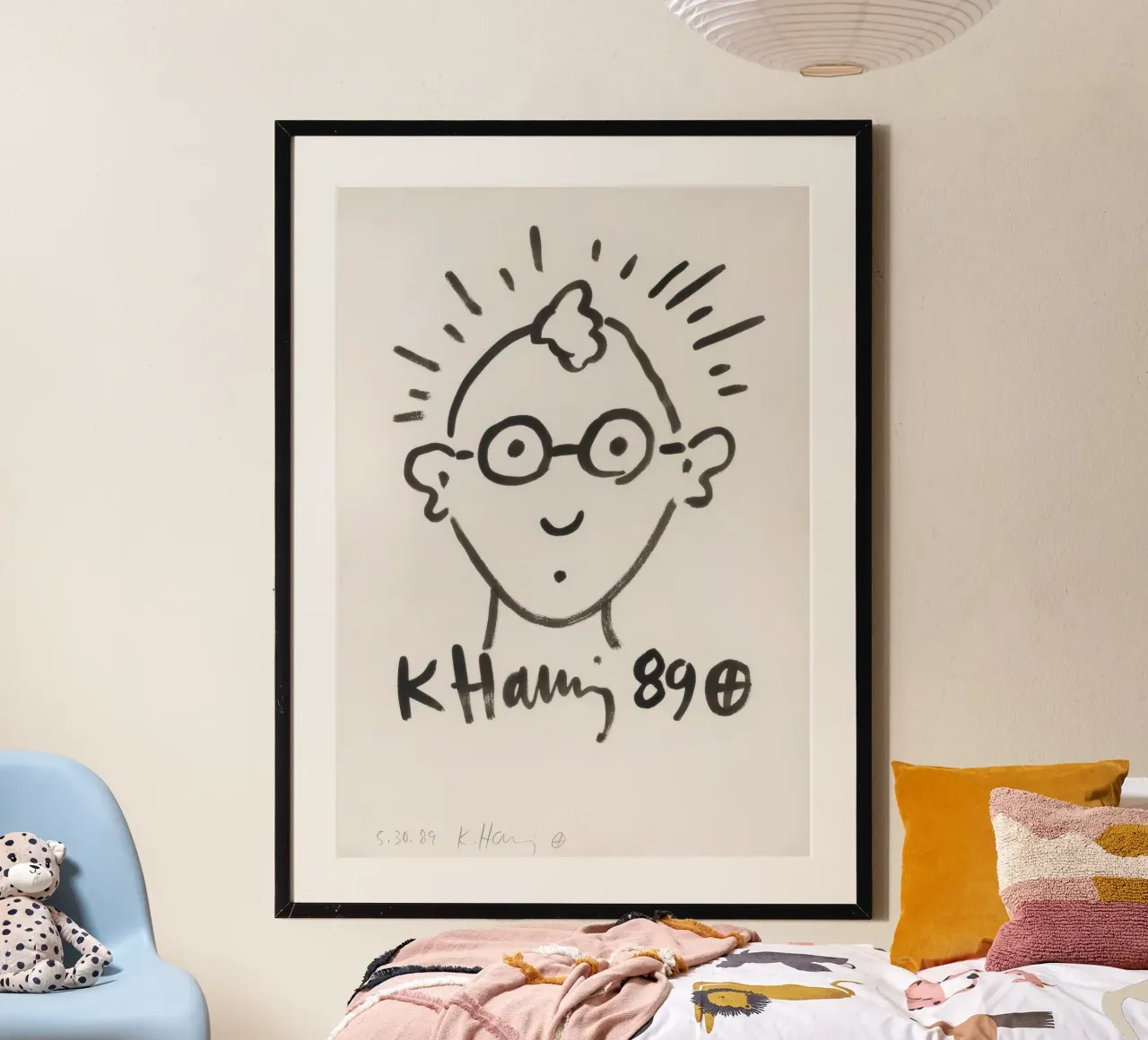 Keith Haring Self-Portrait Line Art Print hahnemühle by ClubArt