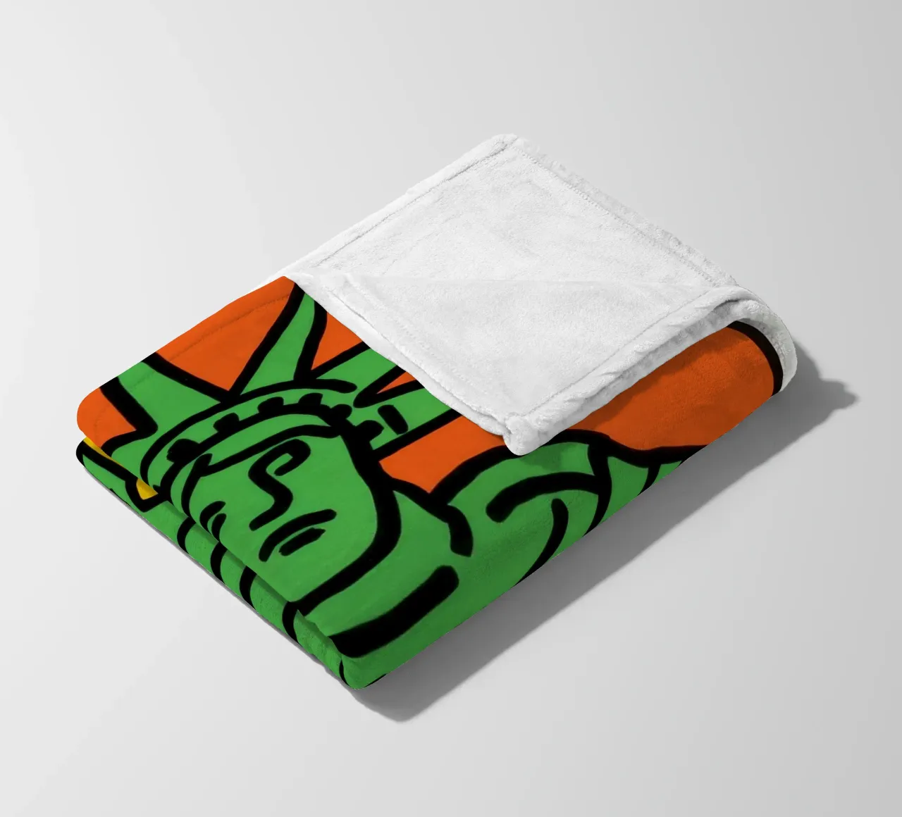 Keith Haring Statua della Libertà Pop Art coperta in pile da ClubArt