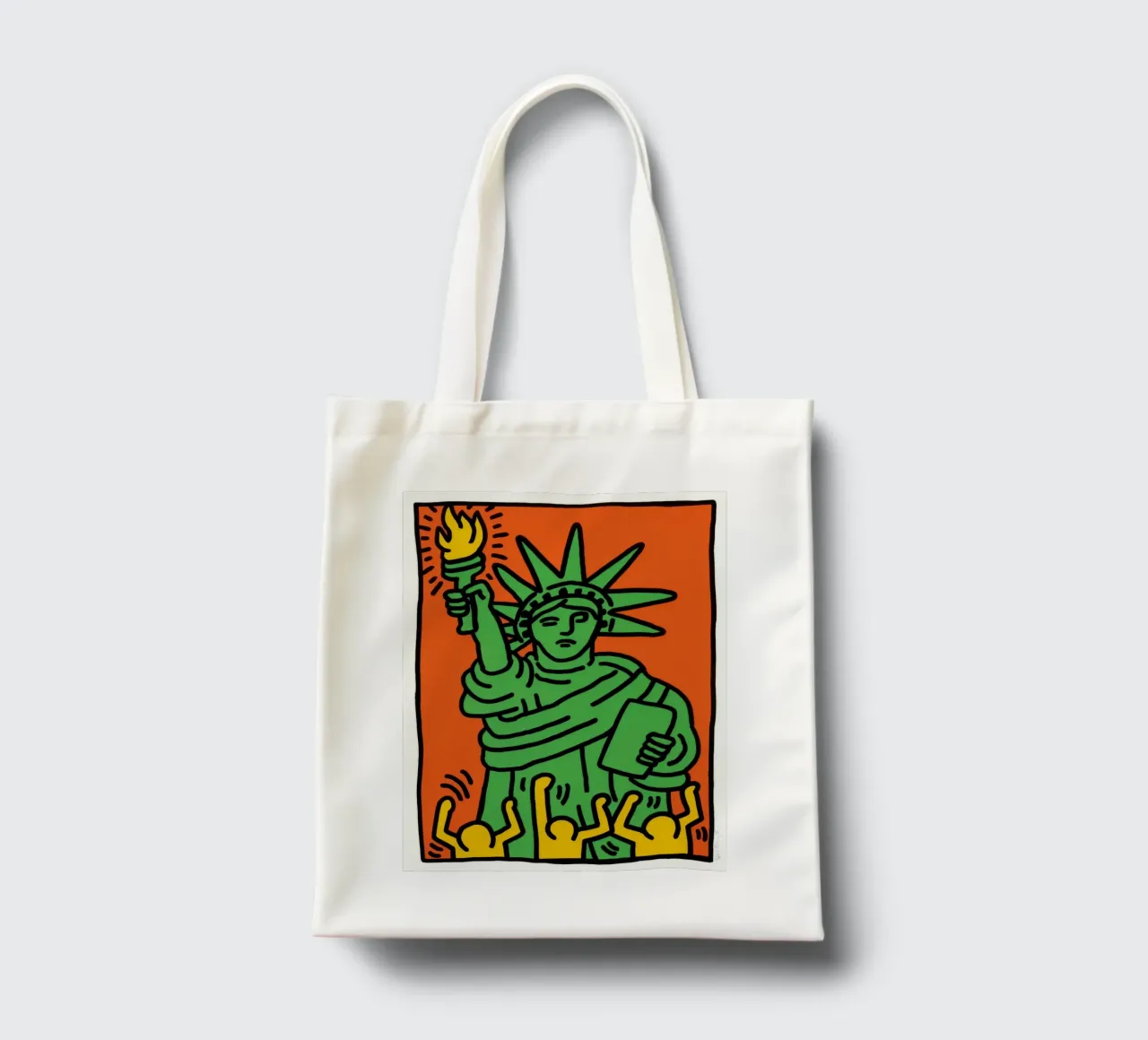 Keith Haring Statua della Libertà Pop Art borsa in juta da ClubArt
