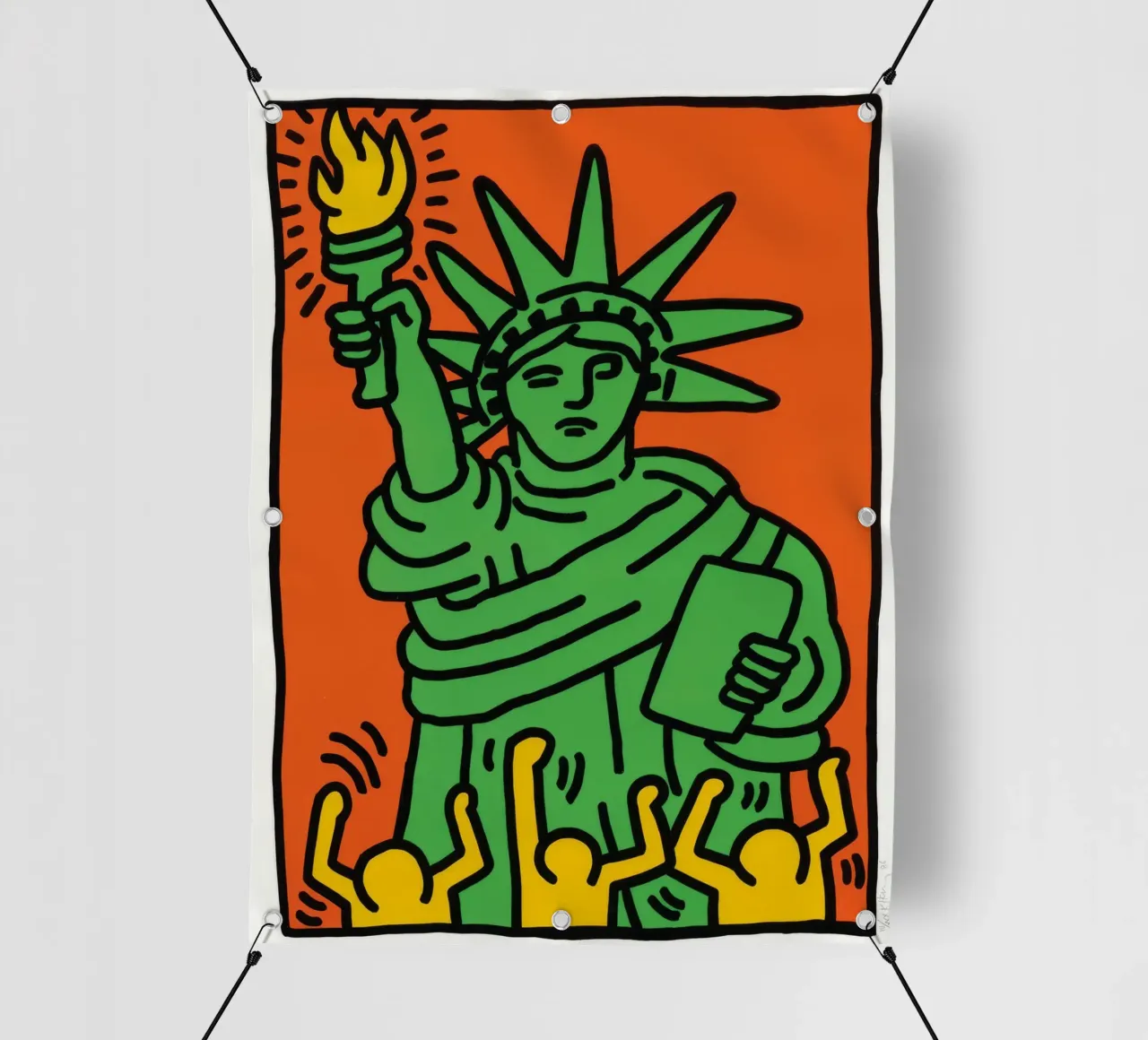Keith Haring Statua della Libertà Pop Art telo in pvc da ClubArt