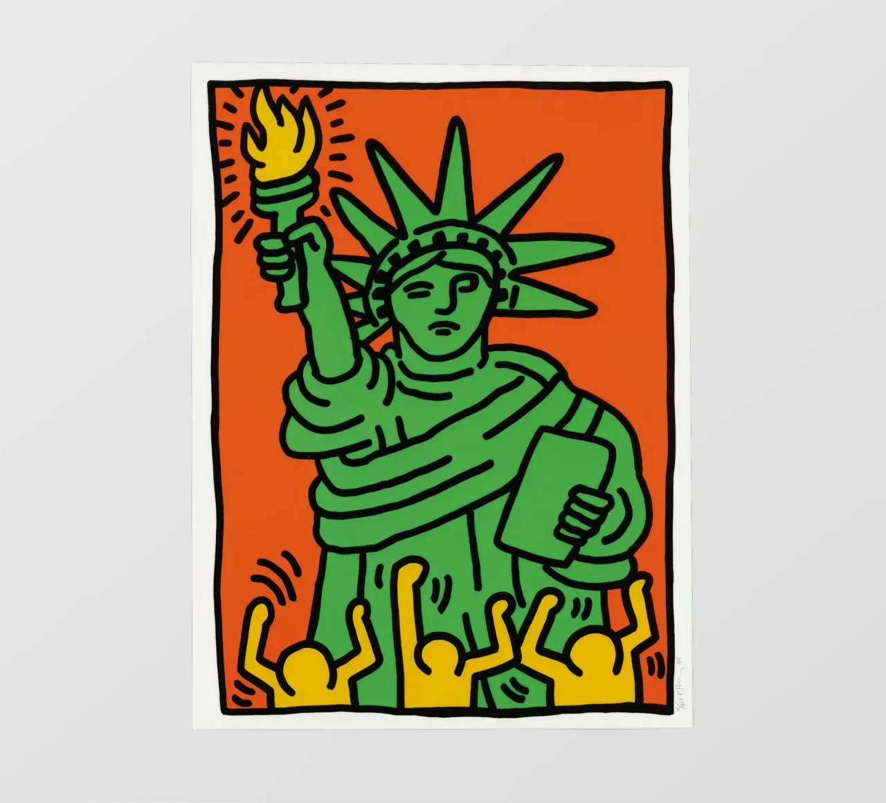 Keith Haring Statua della Libertà Pop Art telo in pvc da ClubArt
