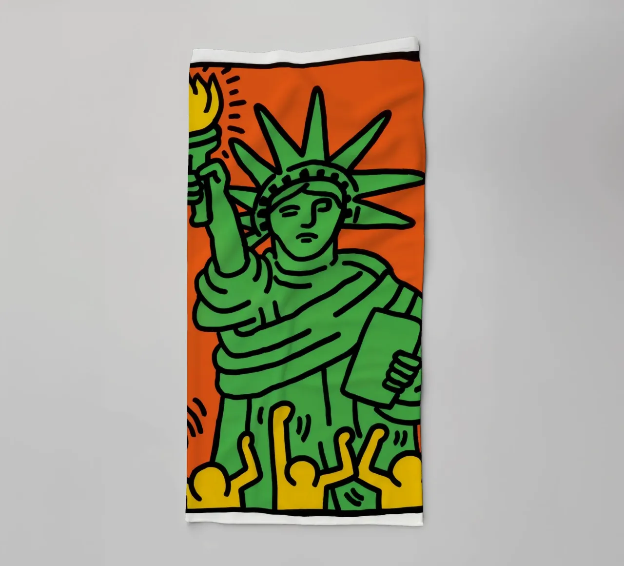 Keith Haring Statua della Libertà Pop Art asciugamano da bagno da ClubArt